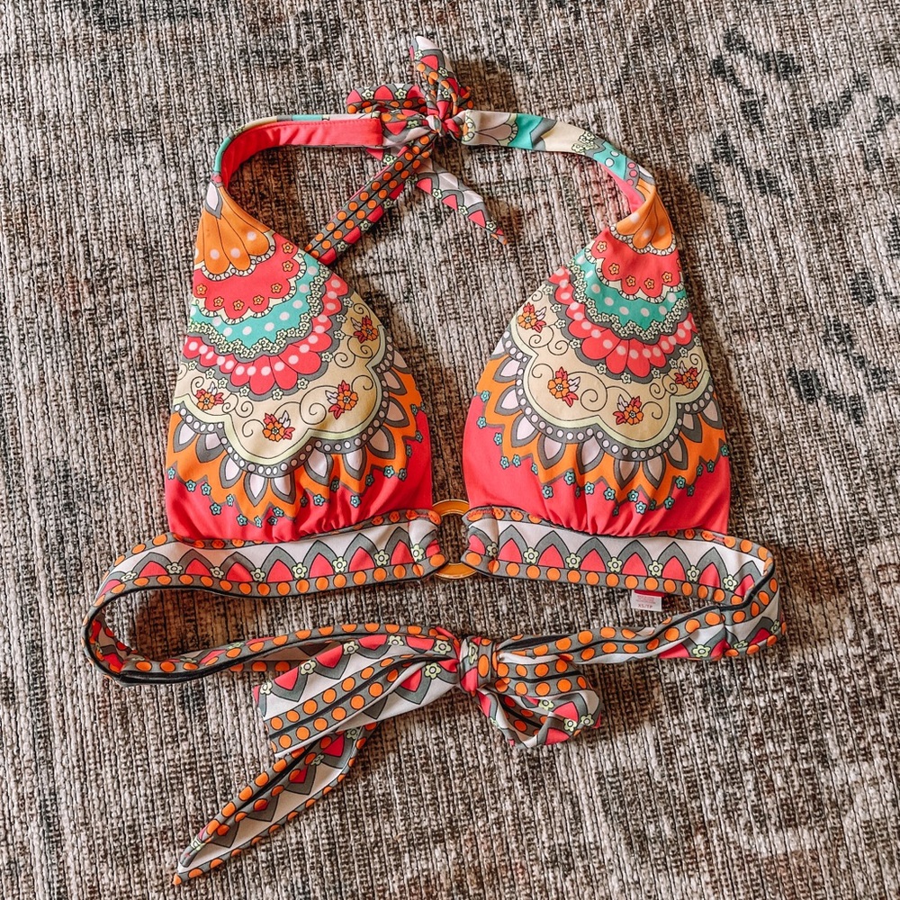 Victoria’s Secret tribal bikini top with ring